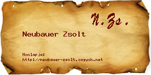 Neubauer Zsolt névjegykártya